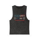 Strength is Earned "Merica" - Deadlyft or Die Vintage Stonewash Cutoff Sleeveless