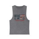 Strength is Earned "Merica" - Deadlyft or Die Vintage Stonewash Cutoff Sleeveless
