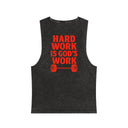 Hardwork is God's Work - Deadlyft or Die Vintage Stonewash Cutoff Sleeveless