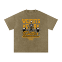 Weights Before Dates - Deadlyft or Die Unisex Stonewash Oversized Tee