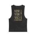 "I Came, I Saw, I Conquered" - Deadlyft or Die Vintage Stonewash Cutoff Sleeveless