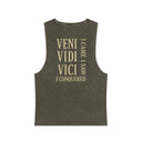 "I Came, I Saw, I Conquered" - Deadlyft or Die Vintage Stonewash Cutoff Sleeveless
