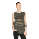 Forged in Pain, Strength is Earned - Deadlyft or Die Vintage Stonewash Cutoff Sleeveless