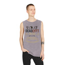 Forged in Pain, Strength is Earned - Deadlyft or Die Vintage Stonewash Cutoff Sleeveless