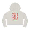"I Came, I Saw, I Conquered" - Deadlyft or Die Women's Hoodie Crop Top Sweatshirt
