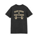 Hard Work Is God's Work - Deadlyft or Die Oversized Tee Vintage Stonewash - Beige