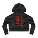 "I Came, I Saw, I Conquered" - Deadlyft or Die Women's Hoodie Crop Top Sweatshirt