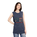 Strength is Earned "Merica" - Deadlyft or Die Vintage Stonewash Cutoff Sleeveless