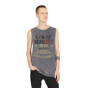 Forged in Pain, Strength is Earned - Deadlyft or Die Vintage Stonewash Cutoff Sleeveless