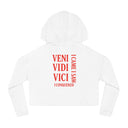"I Came, I Saw, I Conquered" - Deadlyft or Die Women's Hoodie Crop Top Sweatshirt