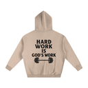Hard Work Is God's Work - Deadlyft or Die Unisex Oversized Hoodie Sweatshirt
