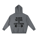 Hard Work Is God's Work - Deadlyft or Die Unisex Oversized Hoodie Sweatshirt