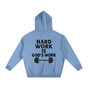Hard Work Is God's Work - Deadlyft or Die Unisex Oversized Hoodie Sweatshirt